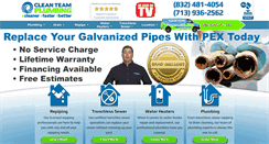 Desktop Screenshot of cleanteamplumbing.com