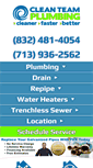 Mobile Screenshot of cleanteamplumbing.com